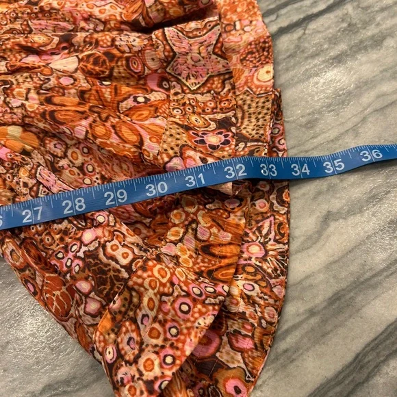 A.L.C. Orange Floral Smocked Mini Dress - Picture 14 of 14